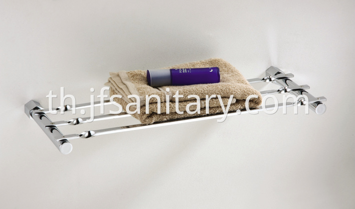 Single layer brass towel rack